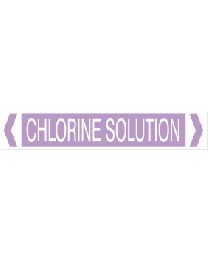Chlorine Solution Pipe Markers 