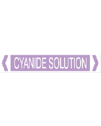 Cyanide Solution Pipe Markers