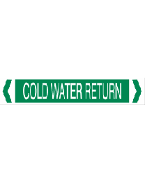 Cold Water Return Pipe Markers