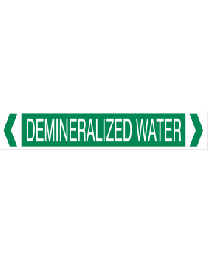 Demineralized Water Pipe Markers