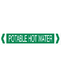 Potable Hot Water Pipe Markers