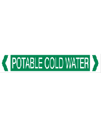 Potable Cold Water  Pipe Markers