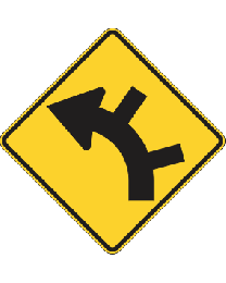Successive Side Road Junction On A Curve (L or R) Sign