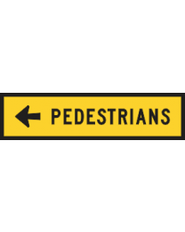 Pedestrians Left Sign 