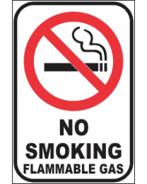 No Smoking Flammable Gas Sign