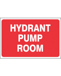 Hydrant Pump Room Sign
