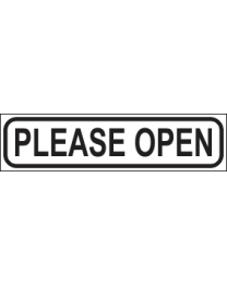 Please Open Sign