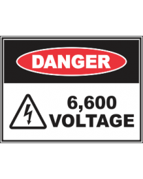 6,600 Voltage Sign
