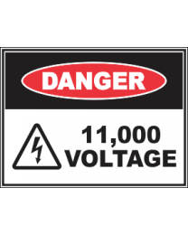 11,000 Voltage Sign