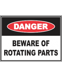 Beware Of Rotating Parts Sign