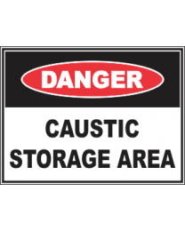Caustic Storage Area Sign