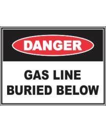Gas Line Buried Blow Sign