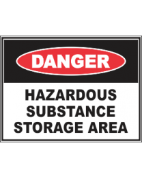Hazardous Substances Storage Area Sign