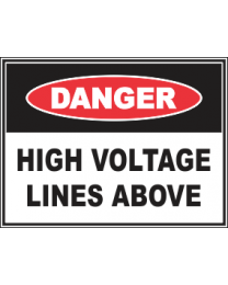 High Voltage Lines Above Sign