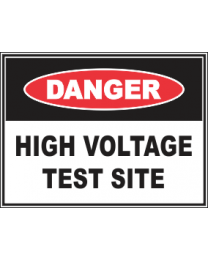 High Voltage Test Site Sign