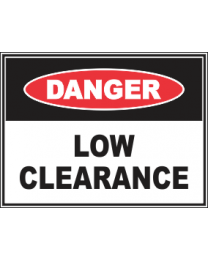 Low Clearance Area Sign