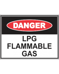 LPG Flammable Gas Sign