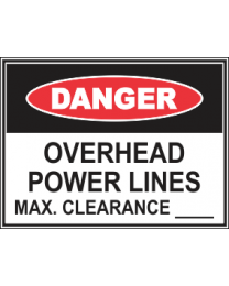 Overhead Power lines Max.Clearance___Sign