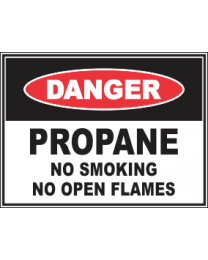 Propane No Smokig No Open Flames Sign
