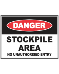 Stockpile Area Sign