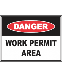 Work Permit Area Sign