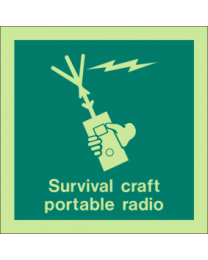 Survival Craft Portable Radio Sign