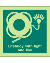 Lifebuoy With Light & Line Sign