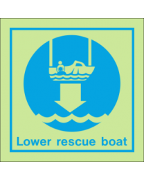 Lower Rescue Boat sign