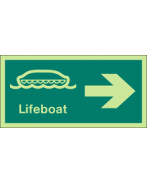 Lifeboat (Right Arrow ) Sign