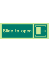 Slide To Open (Right Side)  Sign