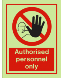 Authorised Personnel Only IMO Sign