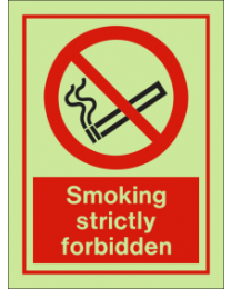Smoking Strictly Forbidden IMO Sign