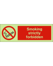 Smoking Strictly Forbidden Sign