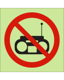 No Radios IMO Sign