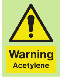 Warning Acetylene Sign