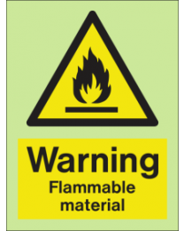 Warning-Flammable material Sign