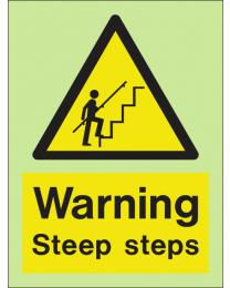 Warning-Steep Steps Sign