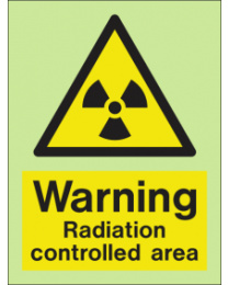 Warning-Radiation Controlled area Sign