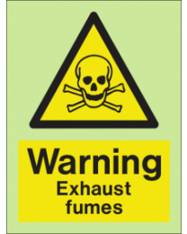 Warning-Exhaust fumes Sign