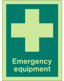 Emergency equipment sign