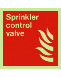 Sprinkler control valve sign