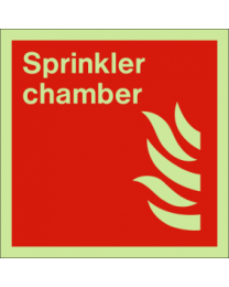 Sprinkler chamber sign