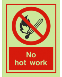 No hot work sign
