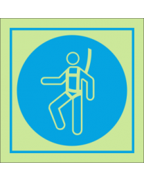 Safety harness must be worn sign