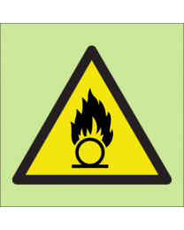 Warning oxidizing material sign