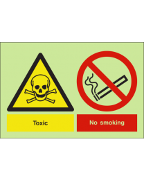 Toxic no smoking sign