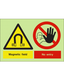 Magnetic field no entry sign