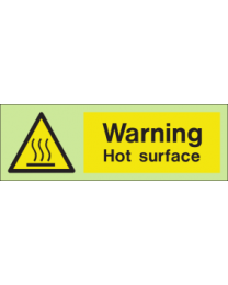 Warning hot surface sign