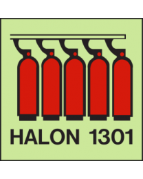 Halon Battery sign