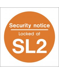 Security notice locked at SL2 sign